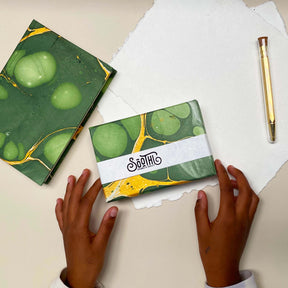 Marble Greeting Cards Box Set - Green