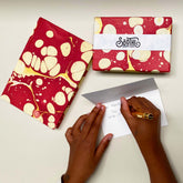 Marble Greeting Cards Box Set - Red