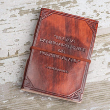 "A Daring Adventure" Handmade Leather Journal - Leather Journals By Soothi