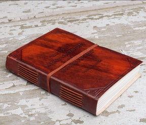 "A Daring Adventure" Handmade Leather Journal - Leather Journals By Soothi