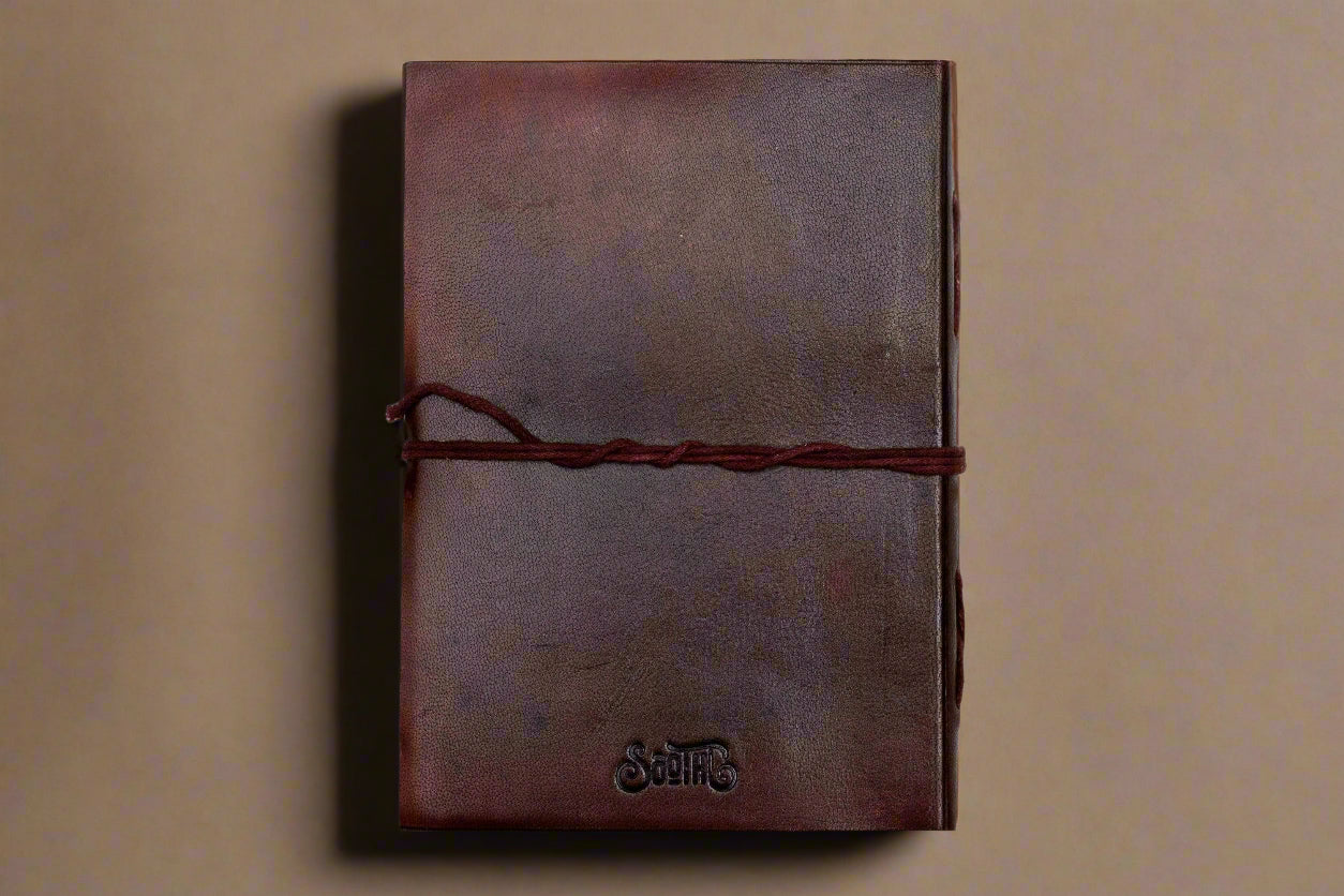 Custom engraved leather notebook – create your own cover design for a unique, handcrafted journal