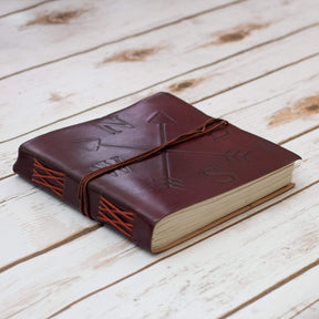 Directions Square Handmade Leather Journal - Leather Journals By Soothi