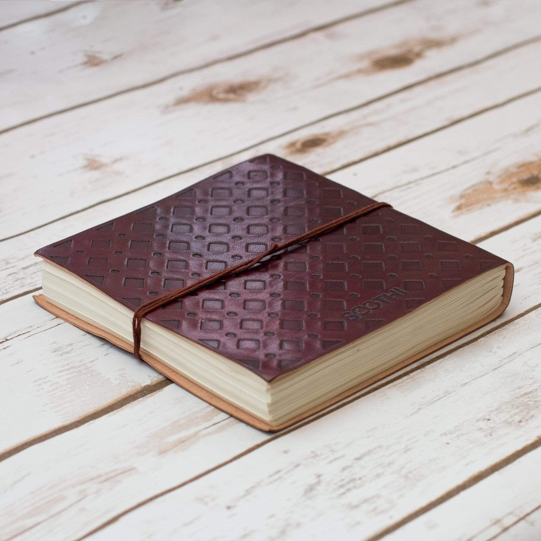 Directions Square Handmade Leather Journal - Leather Journals By Soothi