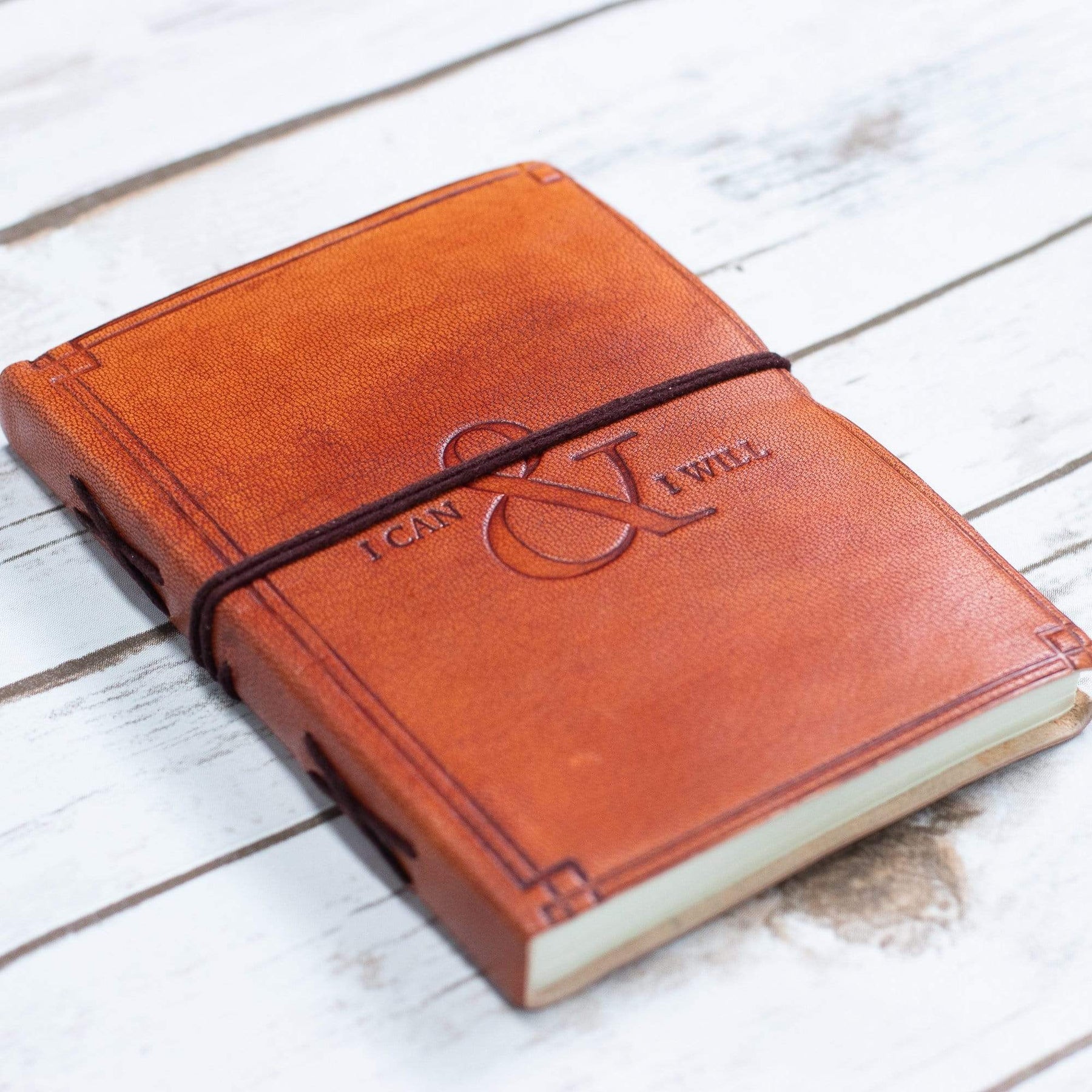 "I Can & I Will" Handmade Leather Journal - Leather Journals By Soothi