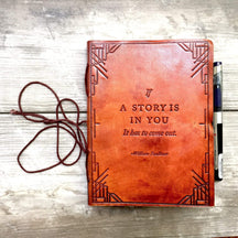 "If A Story" Handmade Leather Journal - Leather Journals By Soothi