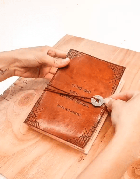 Handmade Leather Journal, Leather Sketchbook, Lined Leather