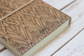 "What You Write" Quote Embossed Tan Leather Journal - Leather Journals By Soothi