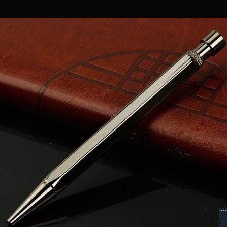 Platinum Retractable Brass Pen - Leather Journals By Soothi